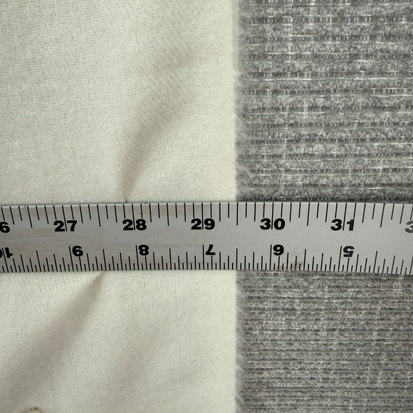 Womens Cream Fringed Scarf Silver Rhinestone Embellishments Soft Shawl Boho Glam - Picture 8 of 12